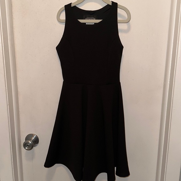 UDTFASHION textured racer back Dress. High neckline, stretchy & flare skirt SZ 8 - Picture 2 of 5